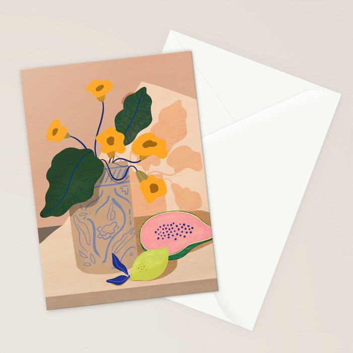 Lemon Papaya Stationery Card Gallery Image 2