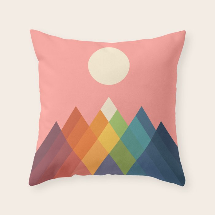 Rainbow Peak Throw Pillow Gallery Image 1