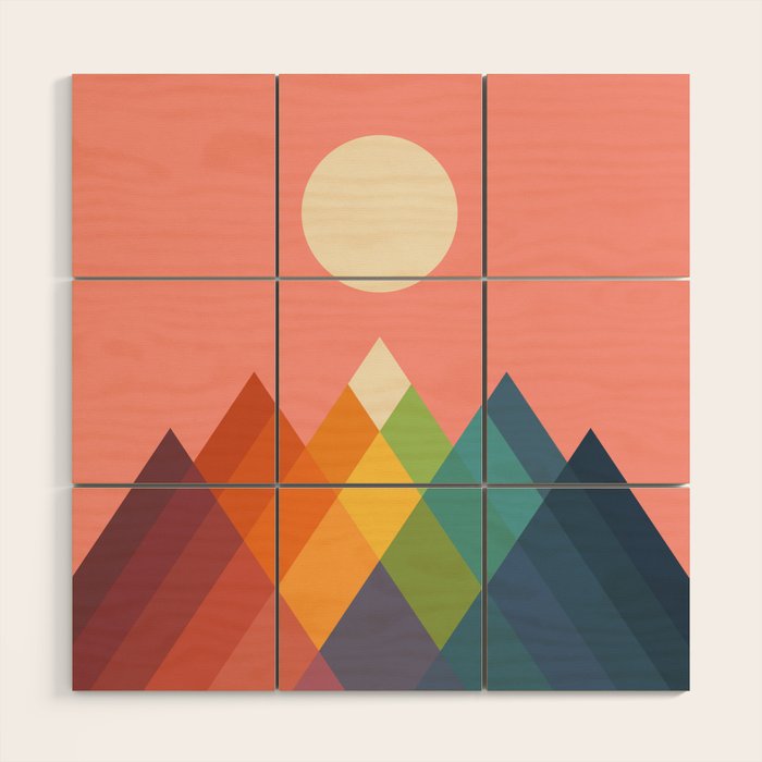 Rainbow Peak Wood Wall Art Gallery Image 1