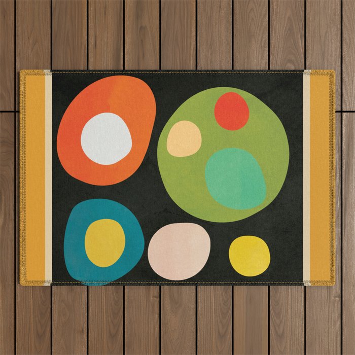 Mid-Century Abstract Balance 13 Outdoor Rug Gallery Image 1