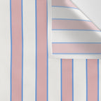 Vintage Cabana Stripe Pink And Blue Stripes Retro Boho Coastal Beach Vibe Wall Tapestry Gallery Image 3