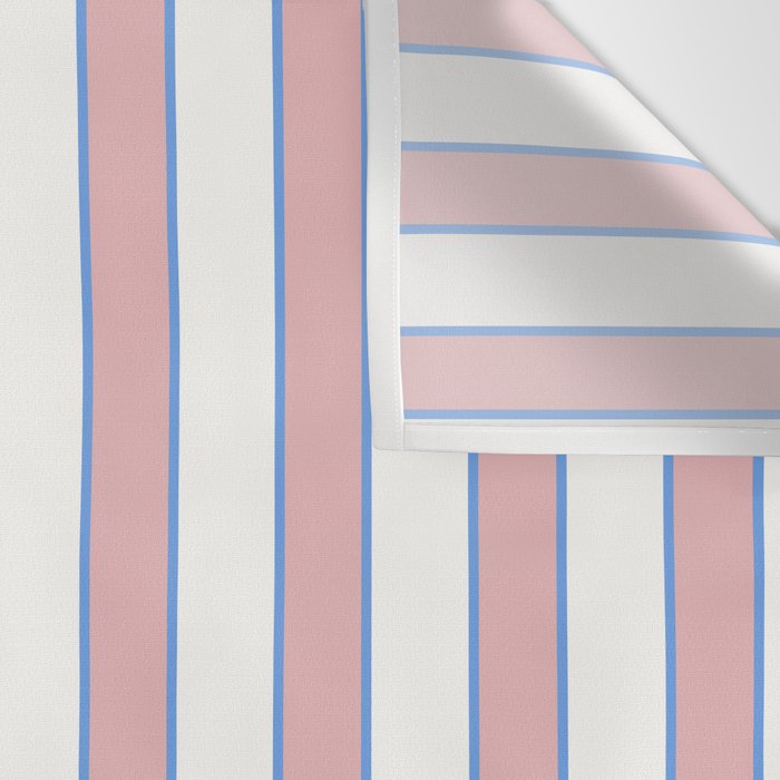 Vintage Cabana Stripe Pink And Blue Stripes Retro Boho Coastal Beach Vibe Wall Tapestry Gallery Image 3