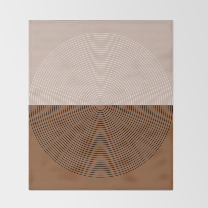 Circular Lines IX Throw Blanket Gallery Image 2