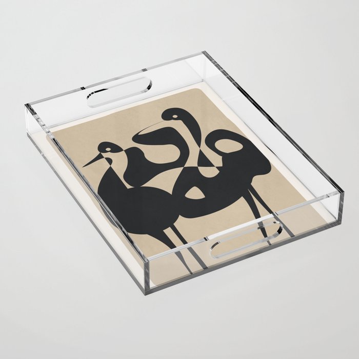 Abstract Pair Acrylic Tray Gallery Image 1