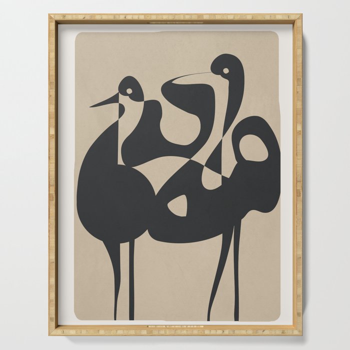 Abstract Pair Serving Tray Gallery Image 1