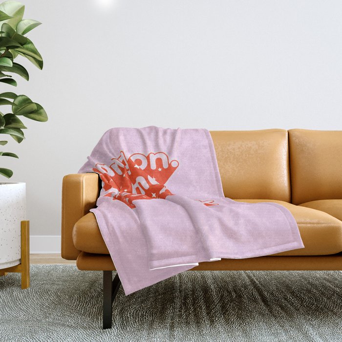 Let Me Overthink This - Anxiety Typography Throw Blanket Gallery Image 1