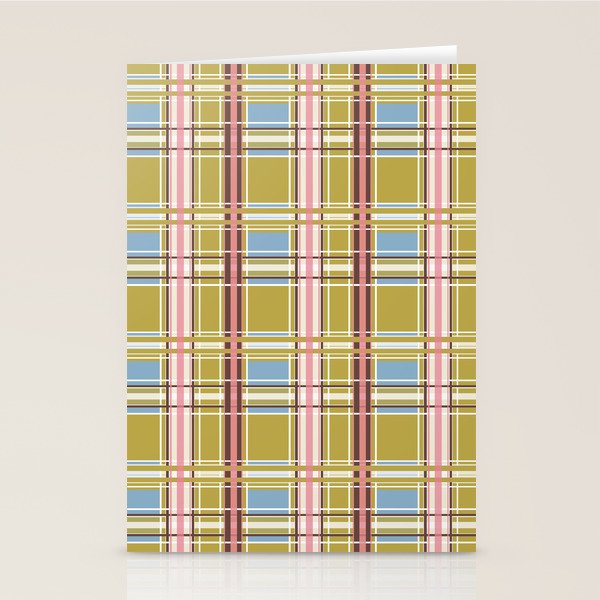 Subtle Plaid Warmth Stationery Card Gallery Image 1