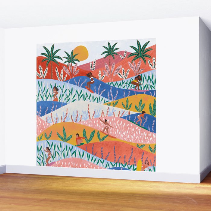 Surfer Girls Wall Mural Gallery Image 2
