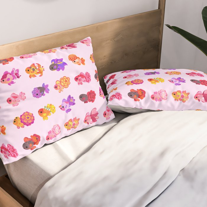 Flower goldfish - bright Pillow Sham Gallery Image 2