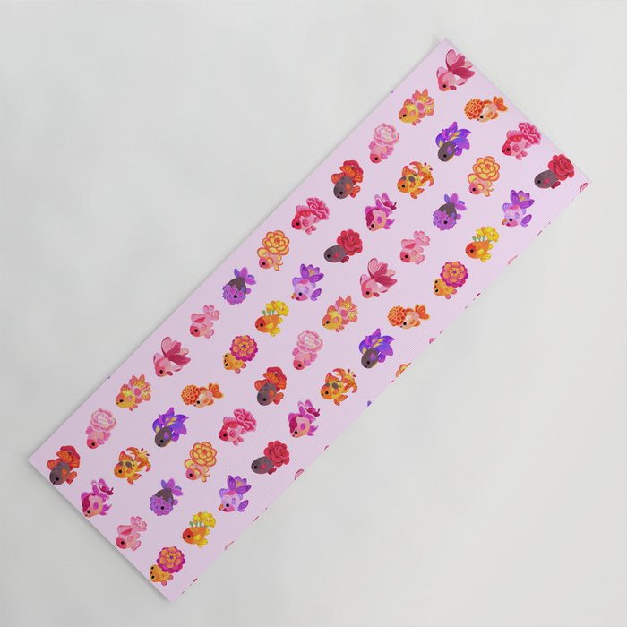 Flower goldfish - bright Yoga Mat Gallery Image 1