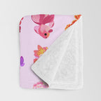 Flower goldfish - bright Throw Blanket Gallery Image 3