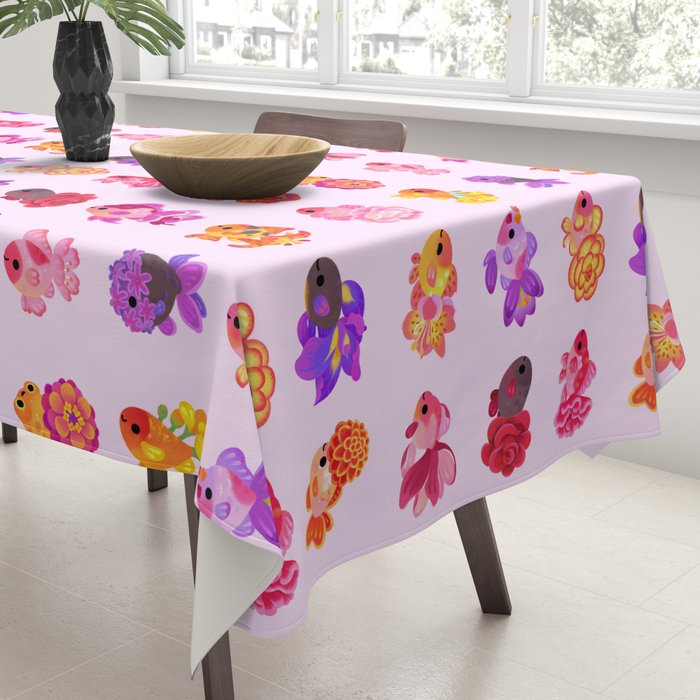 Flower goldfish - bright Tablecloth Gallery Image 3