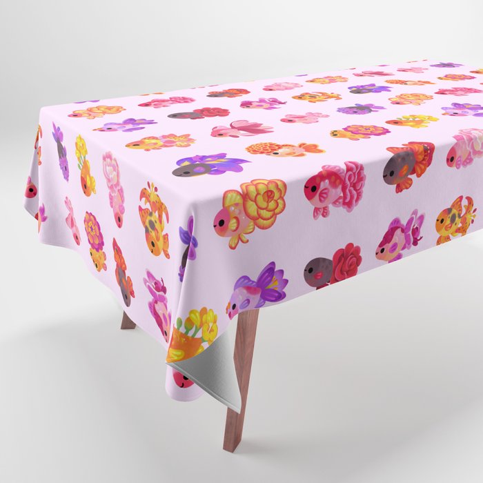 Flower goldfish - bright Tablecloth Gallery Image 1