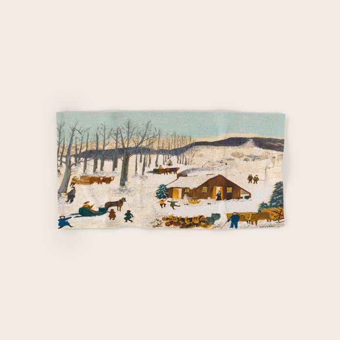 Anna Mary Robertson 'Grandma' Moses Sugaring Off American Folk Art Towels Gallery Image 1
