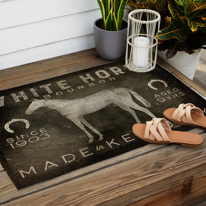White Horse Bourbon Whiskey Kentucky USA Outdoor Rug Gallery Image 2