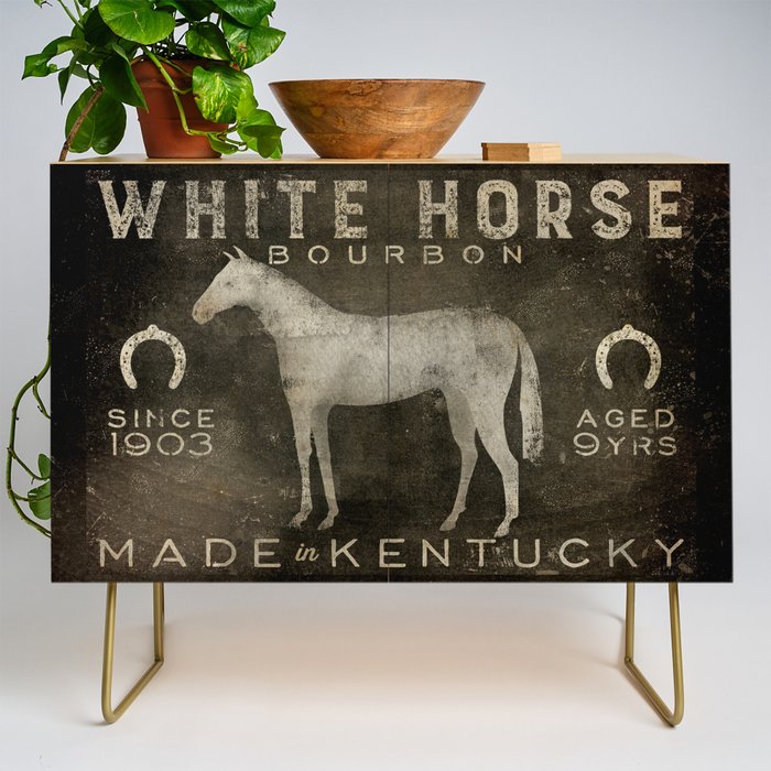 White Horse Bourbon Whiskey Kentucky USA Credenza Gallery Image 1