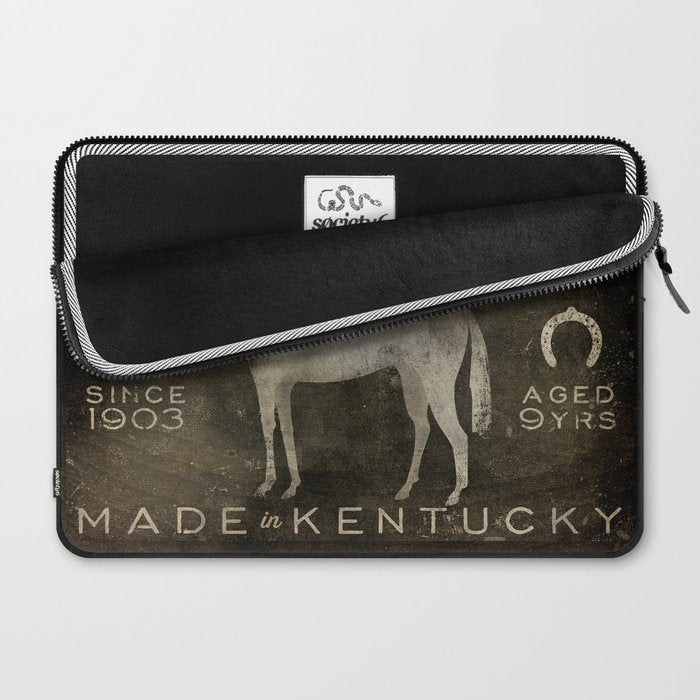 White Horse Bourbon Whiskey Kentucky USA Laptop Sleeve Gallery Image 2