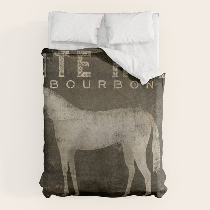 White Horse Bourbon Whiskey Kentucky USA Duvet Cover Gallery Image 6