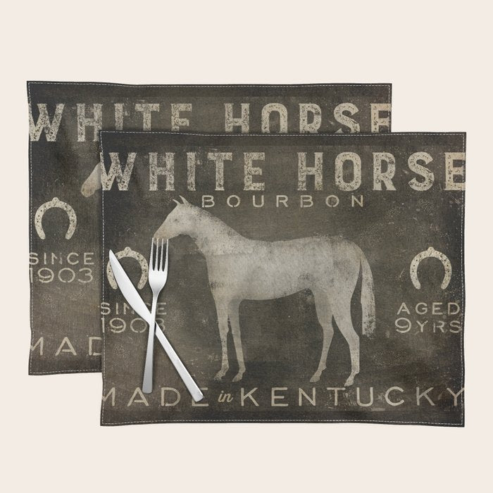 White Horse Bourbon Whiskey Kentucky USA Placemat Gallery Image 1