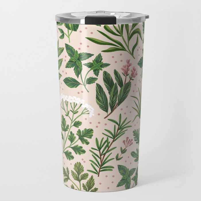 Herbs & Spices - beige Travel Mug Gallery Image 1