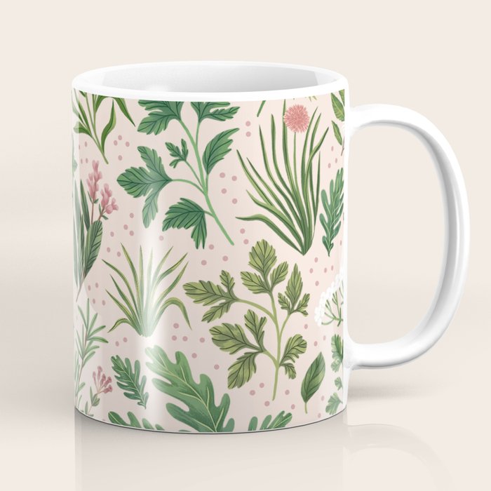 Herbs & Spices - beige Coffee Mug Gallery Image 1