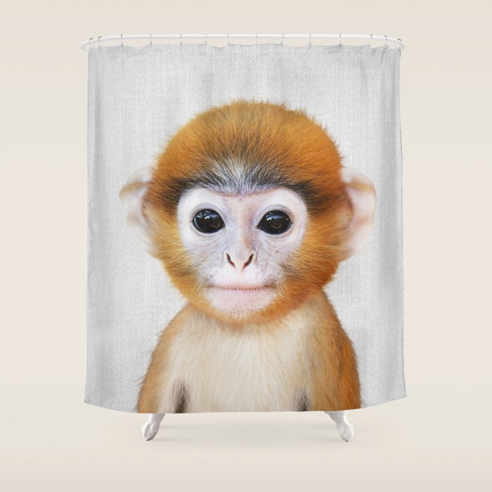 Baby Monkey - Colorful Shower Curtain Gallery Image 1
