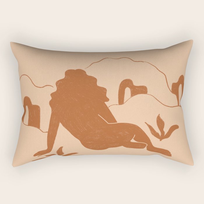 Looking At The Mountains Rectangular Pillow Gallery Image 2
