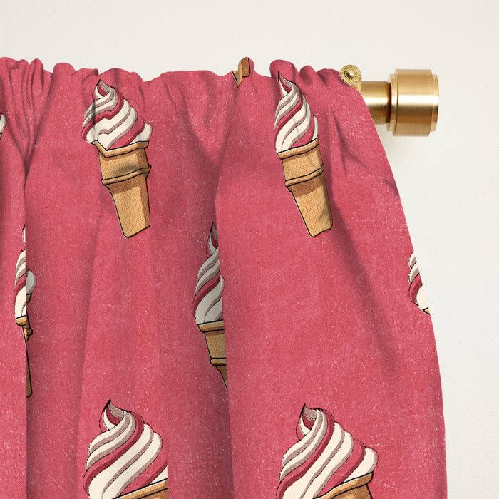 FAST FOOD / Ice Cream - pattern Window Curtain Gallery Image 2