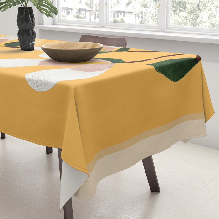 Golden Magnolia Blooms Tablecloth Gallery Image 3