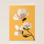 Golden Magnolia Blooms Stationery Card Gallery Image 2