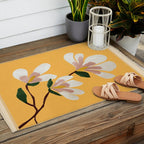Golden Magnolia Blooms Outdoor Rug Gallery Image 2