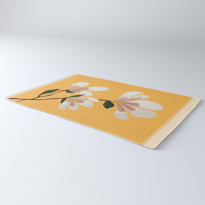 Golden Magnolia Blooms Rug Gallery Image 3