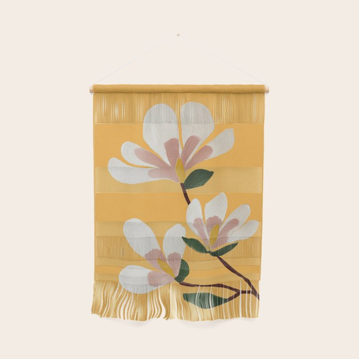Golden Magnolia Blooms Wall Hanging Gallery Image 1