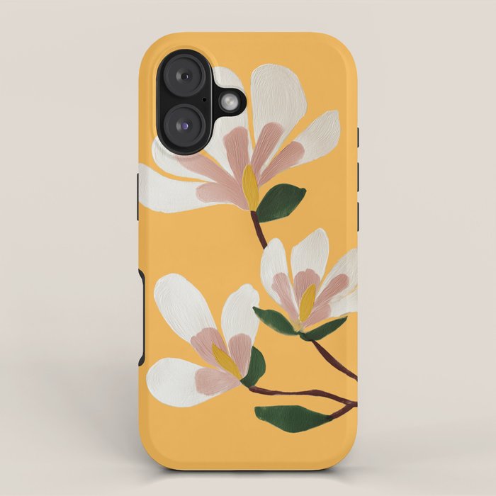 Golden Magnolia Blooms iPhone Case Gallery Image 1