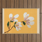 Golden Magnolia Blooms Outdoor Rug Gallery Image 1