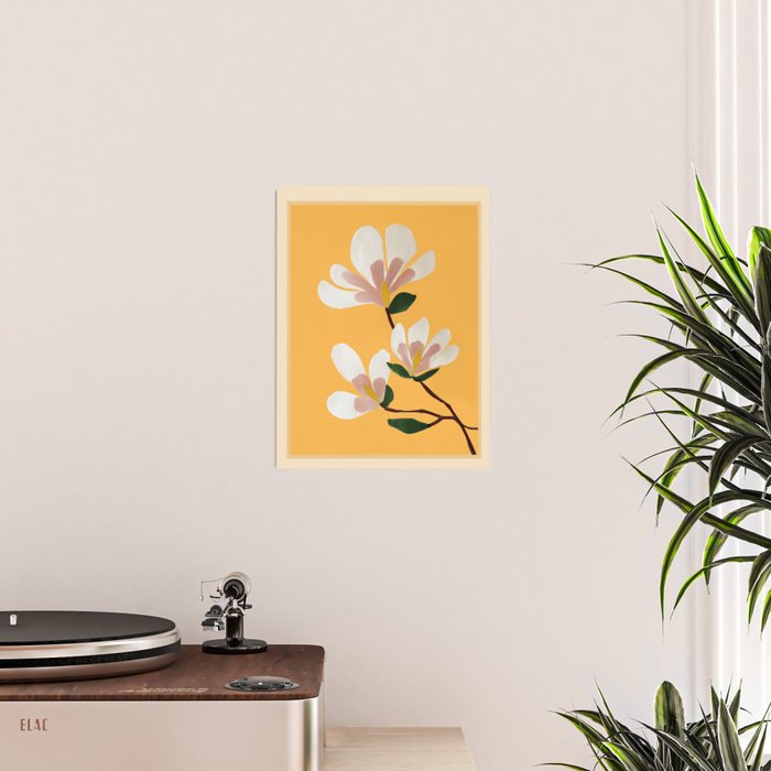 Golden Magnolia Blooms Poster Gallery Image 2