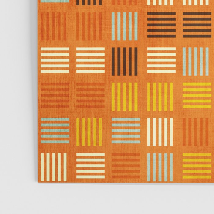 Geometric Modern Abstract Pattern Unique MCM Decor Poster Gallery Image 3