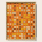 Geometric Modern Abstract Pattern Unique MCM Decor Serving Tray Gallery Image 1