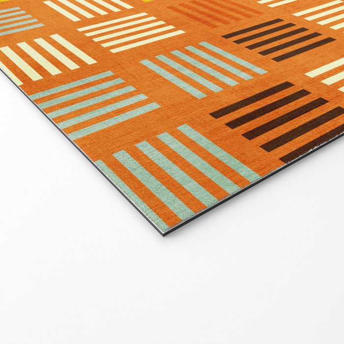 Geometric Modern Abstract Pattern Unique MCM Decor Welcome Mat Gallery Image 2