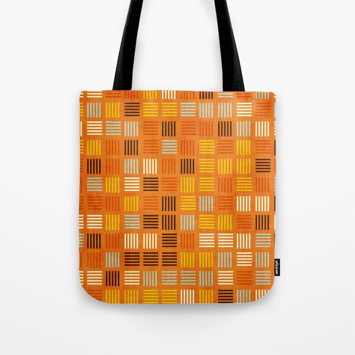Geometric Modern Abstract Pattern Unique MCM Decor Tote Bag Gallery Image 1