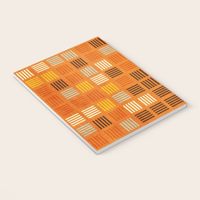 Geometric Modern Abstract Pattern Unique MCM Decor Notebook Gallery Image 3