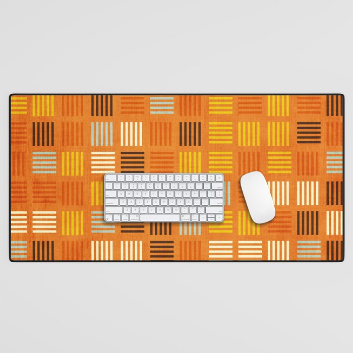 Geometric Modern Abstract Pattern Unique MCM Decor Desk Mat Gallery Image 1