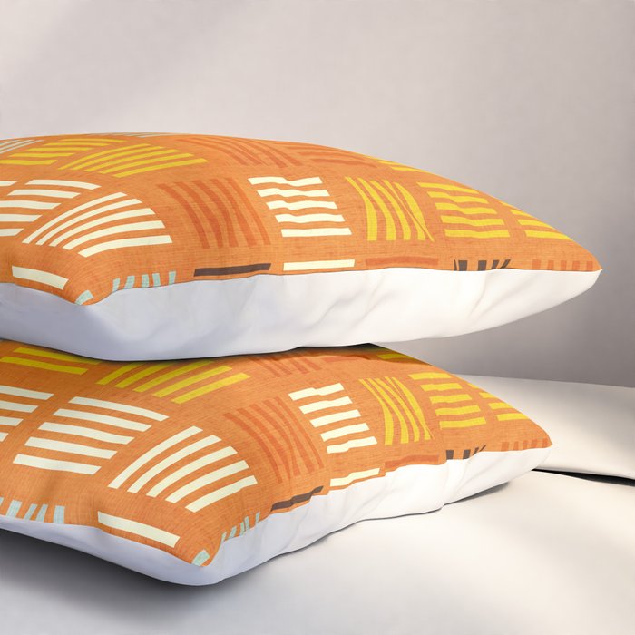 Geometric Modern Abstract Pattern Unique MCM Decor Pillow Sham Gallery Image 3