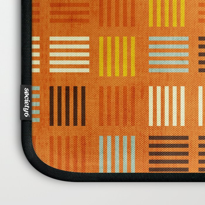Geometric Modern Abstract Pattern Unique MCM Decor Laptop Sleeve Gallery Image 3