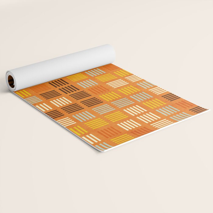 Geometric Modern Abstract Pattern Unique MCM Decor Yoga Mat Gallery Image 2