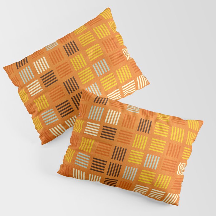 Geometric Modern Abstract Pattern Unique MCM Decor Pillow Sham Gallery Image 3