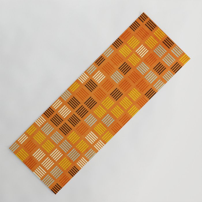 Geometric Modern Abstract Pattern Unique MCM Decor Yoga Mat Gallery Image 1