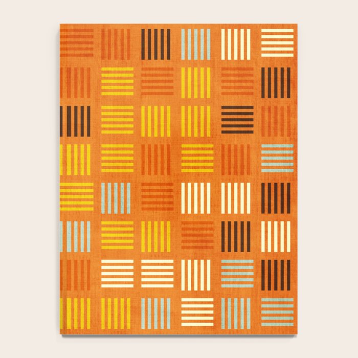 Geometric Modern Abstract Pattern Unique MCM Decor Notebook Gallery Image 4