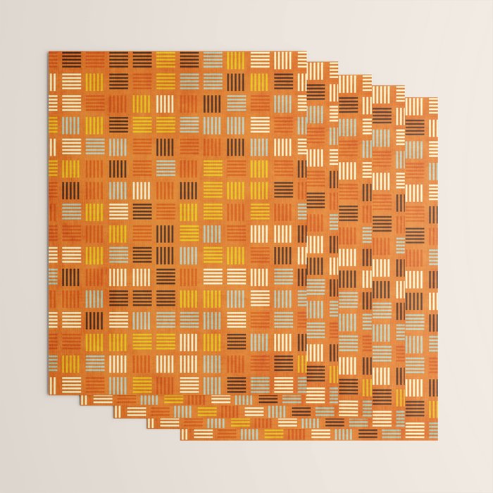 Geometric Modern Abstract Pattern Unique MCM Decor Wrapping Paper Gallery Image 3