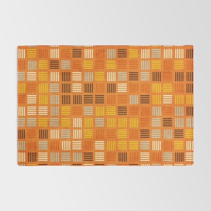 Geometric Modern Abstract Pattern Unique MCM Decor Rug Gallery Image 2